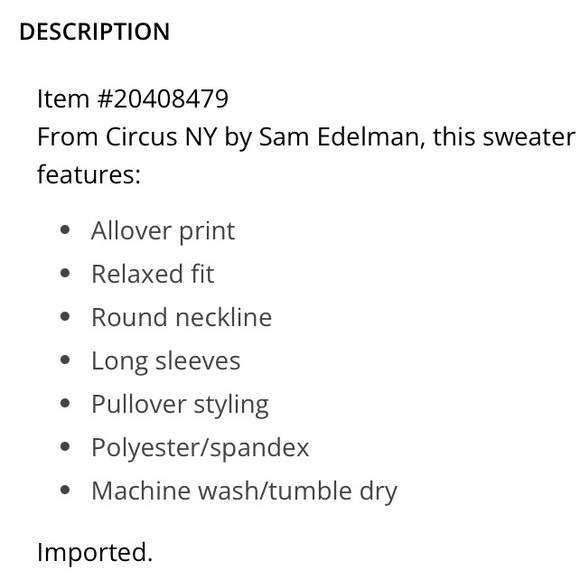 Circus NY by Sam Edelman Slouchy Pullover Sweater Multi Color Medium - Picture 11 of 12